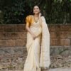 Golden Ivory -Kerala Special Traditional White Saree with Golden Border 3 Kerala Special Traditional White Saree with Golden Border