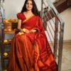 Orange Saree with Classic Saffron Border