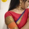 02 Red Saree with Golden Border